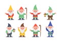 Collection gnome character.